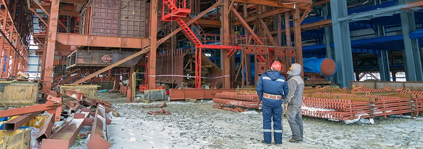 People standing on construction plant as part of a HSS Training course